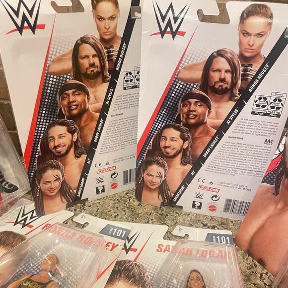 WWE Action Figures set of 6 NIB AJ Styles Bobby Lashley ALI Ronda Sarah - Picture 11 of 14